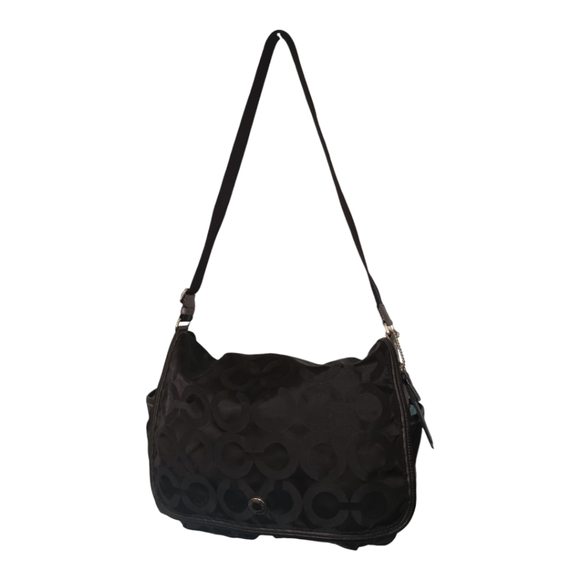 Coach Bags Coach Signature Logo Crossbody Baby Travel Bag Black On